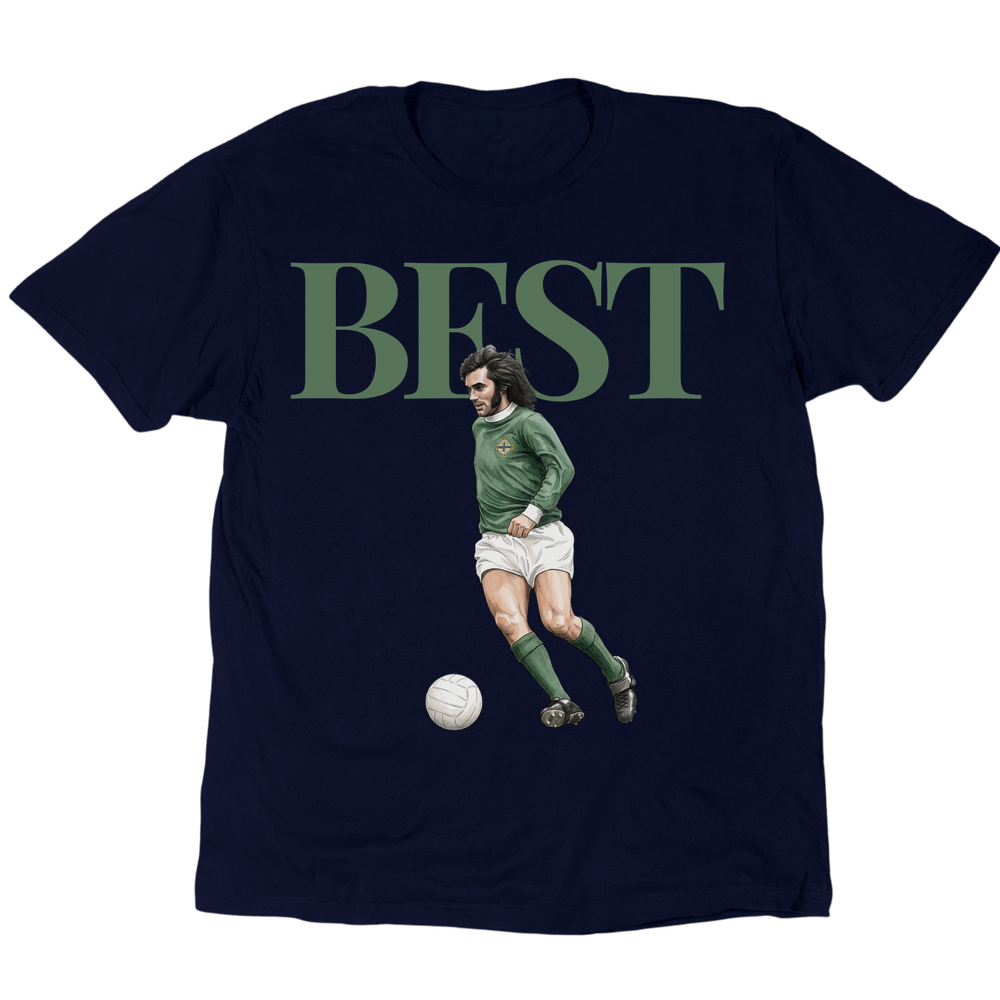 George Best Northern Ireland T-Shirt - Navy