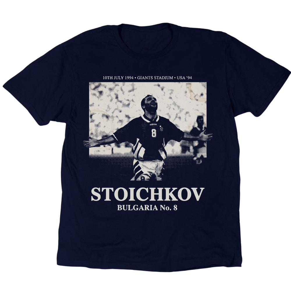 Vintage Celebration Hristo Stoichkov 1994 T-Shirt - Navy