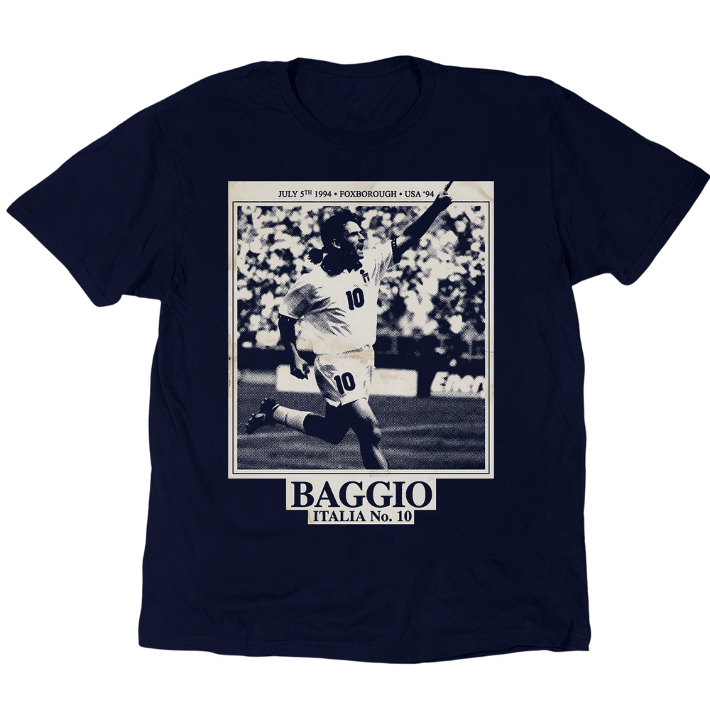 Vintage Celebration Roberto Baggio 1994 T-Shirt - Navy