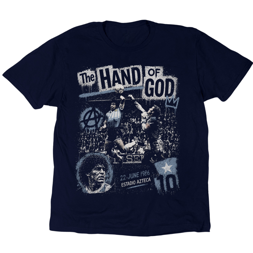 Maradona The Hand Of God 22 June 1986 T-Shirt - Navy