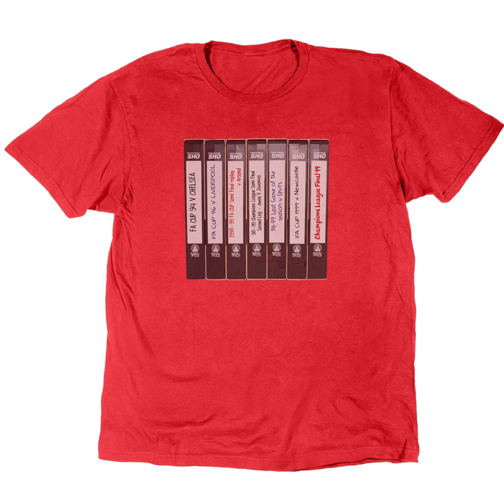 Manchester United 90 S Vhs Collection T-Shirt - Red