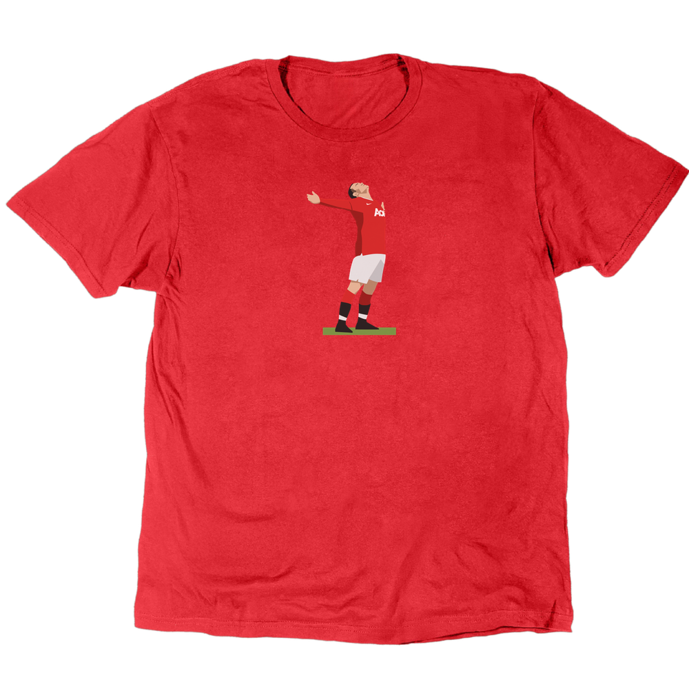 Icons Illustrated Rooney The Celebration T-Shirt - Red