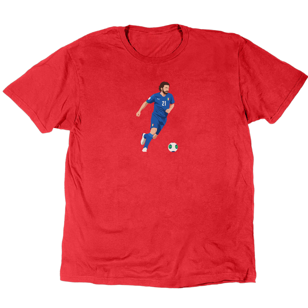 Icons Illustrated Andrea Pirlo T-Shirt - Red