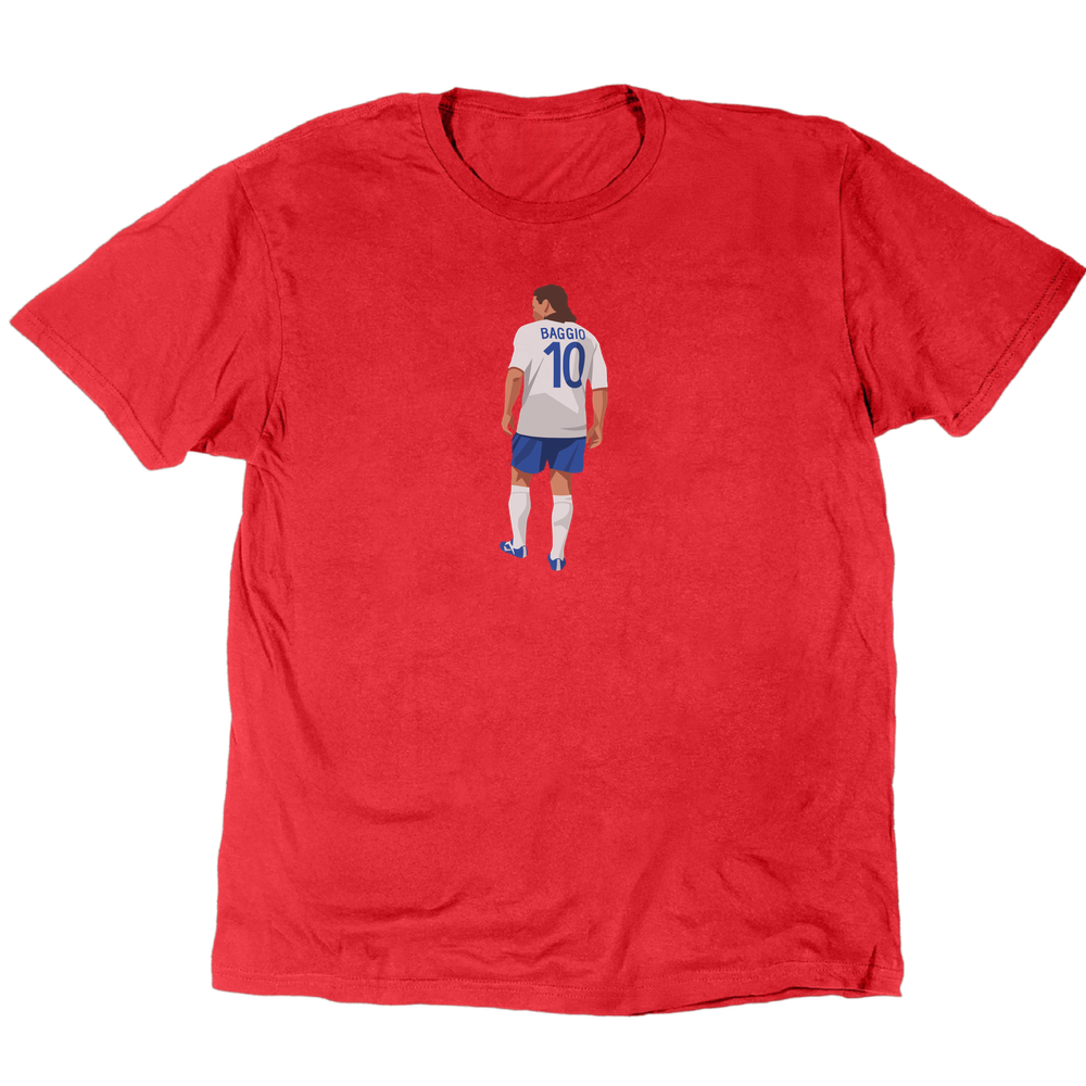 Icons Illustrated Roberto Baggio T-Shirt - Red