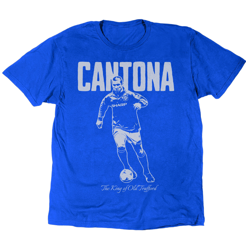 The King Of Old Trafford Eric Cantona T-Shirt - Royal
