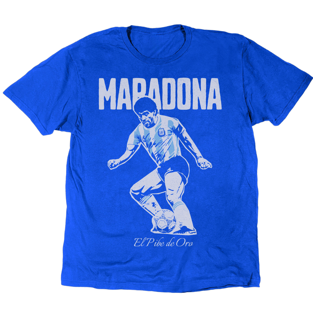 El Pibe De Oro Diego Maradona T-Shirt - Royal
