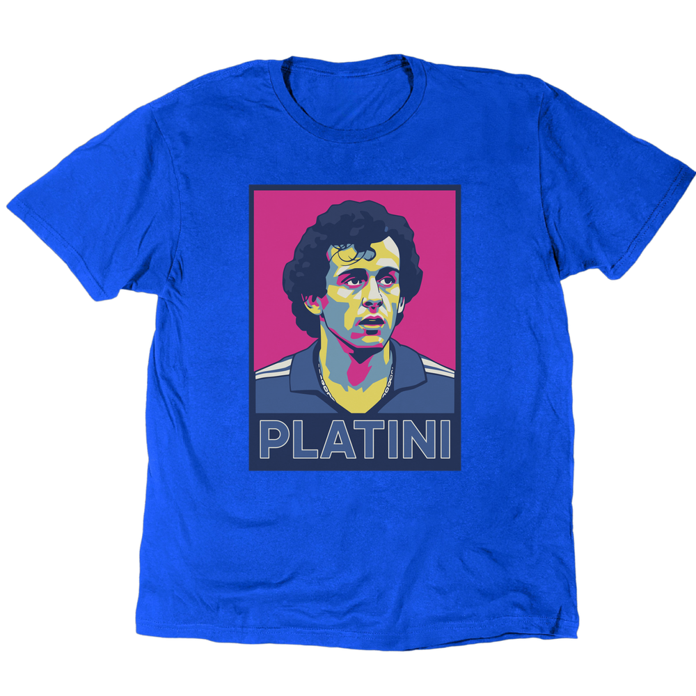 Trois Ballon d'Or Platini T-Shirt - Royal
