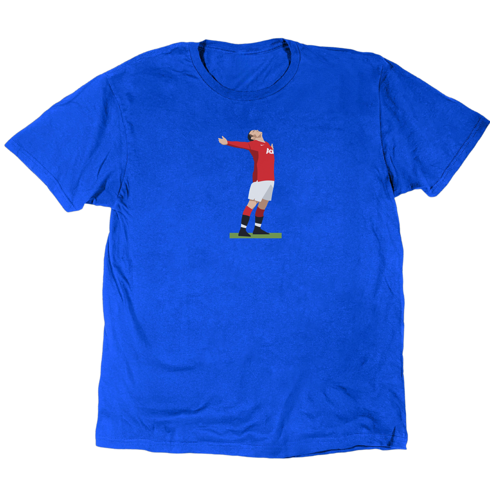 Icons Illustrated Rooney The Celebration T-Shirt - Royal