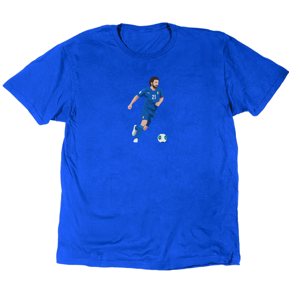 Icons Illustrated Andrea Pirlo T-Shirt - Royal