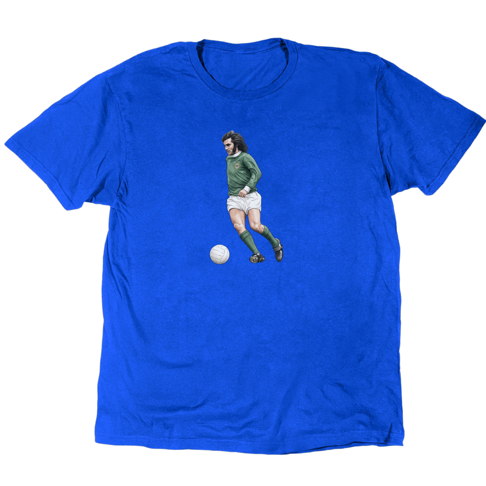 George Best Green And White T-Shirt - Royal