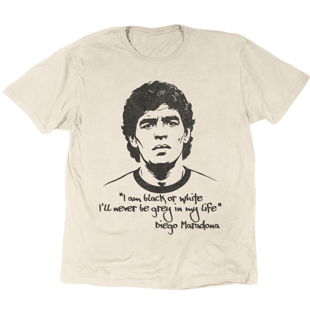 Maradona Black Or White T-Shirt - Sand