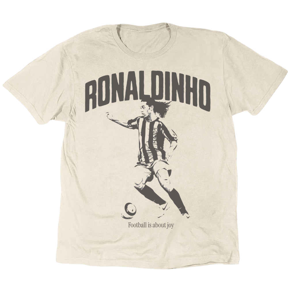 Ronaldinho Football Is About Joy T-Shirt - Sand