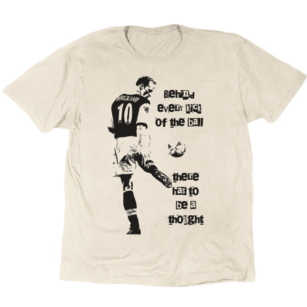 Dennis Bergkamp Behind Every Kick T-Shirt - Sand