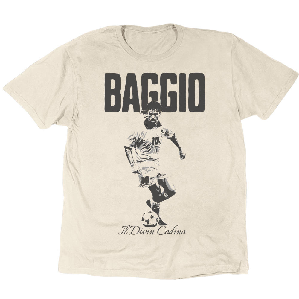 Roberto Baggio Il Divin Codino T-Shirt - Sand