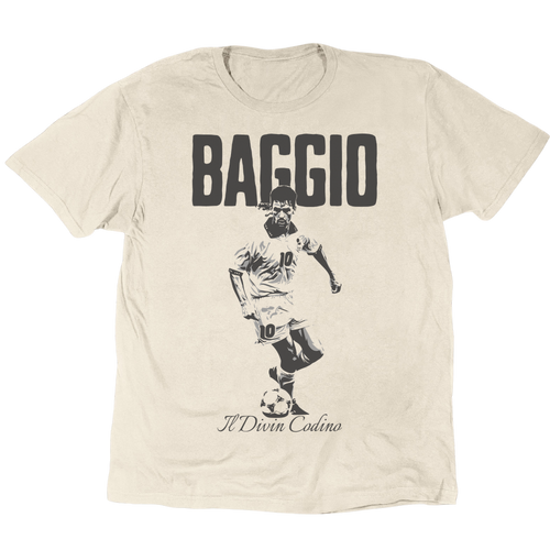 Roberto Baggio Il Divin Codino T-Shirt - Sand