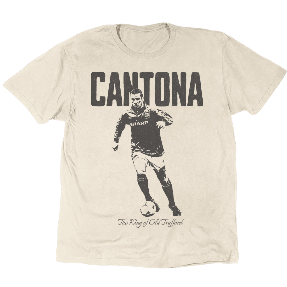 The King Of Old Trafford Eric Cantona T-Shirt - Sand