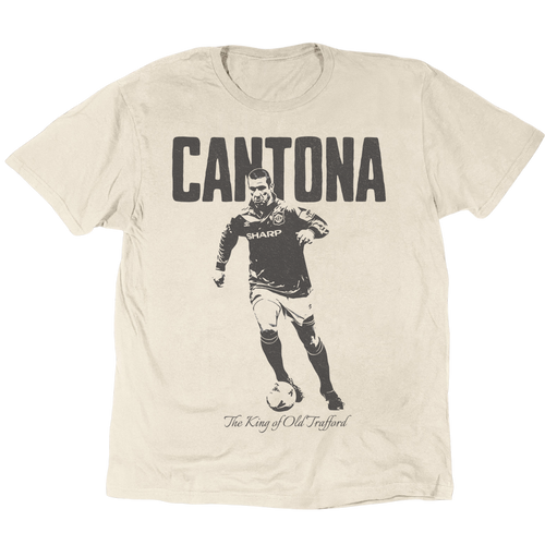 The King Of Old Trafford Eric Cantona T-Shirt - Sand
