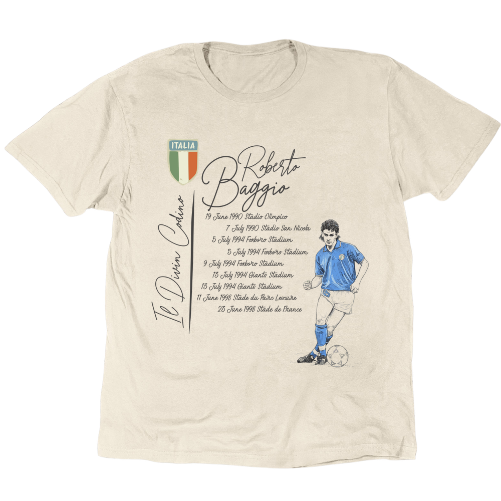 Baggio World Cup Goals T-Shirt - Sand