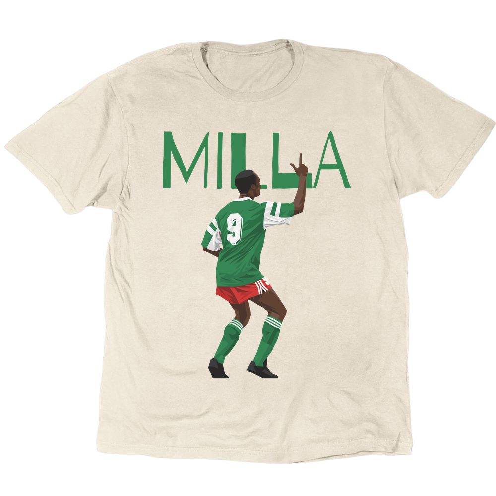 Roger Milla Celebration T-Shirt - Sand
