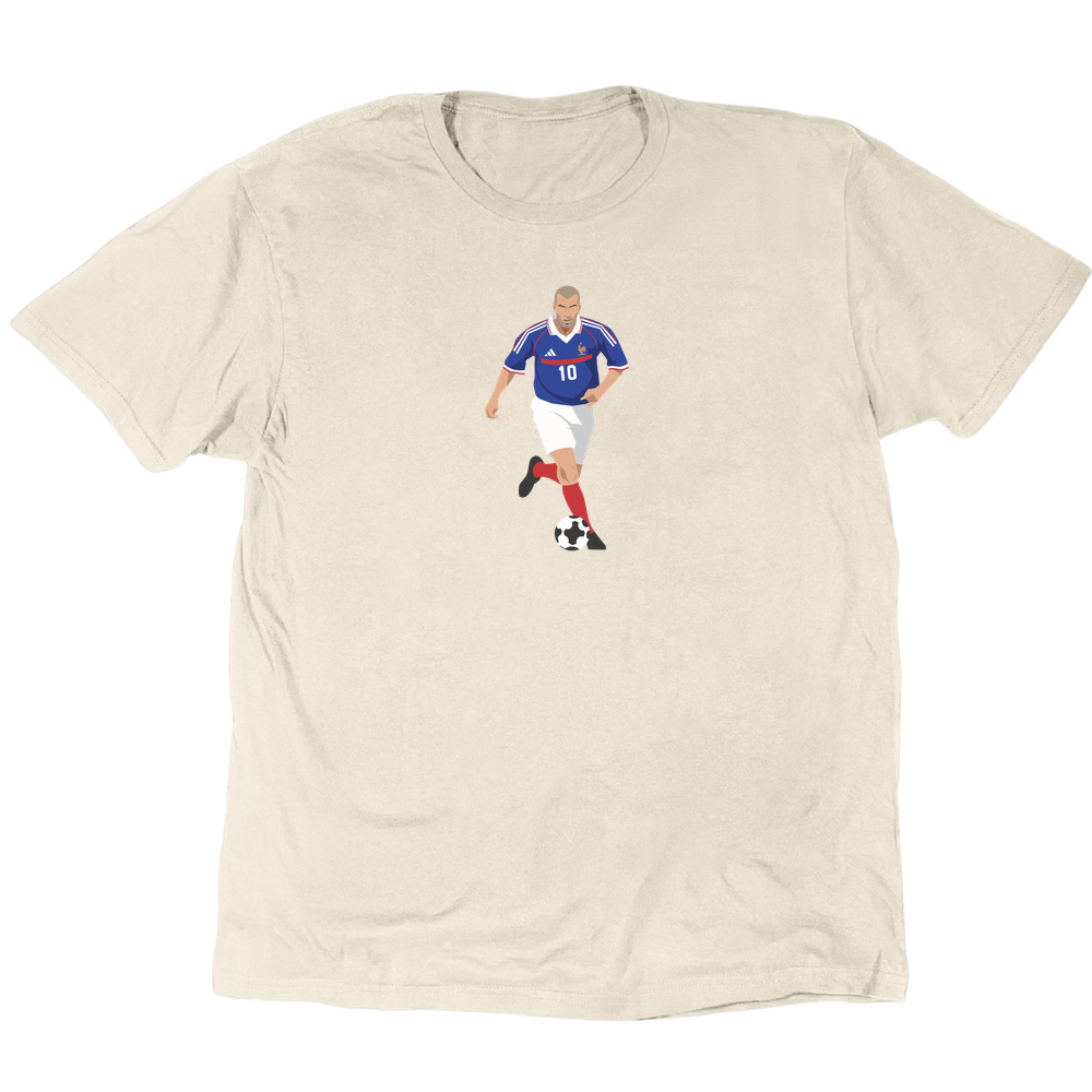 Icons Illustrated Zinedine Zidane T-Shirt - Sand