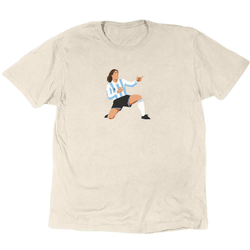 Icons Illustrated Batistuta T-Shirt - Sand