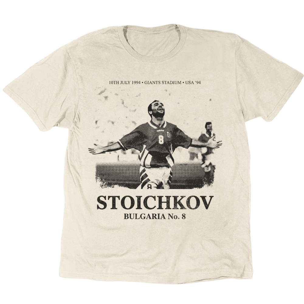 Vintage Celebration Hristo Stoichkov 1994 T-Shirt - Sand