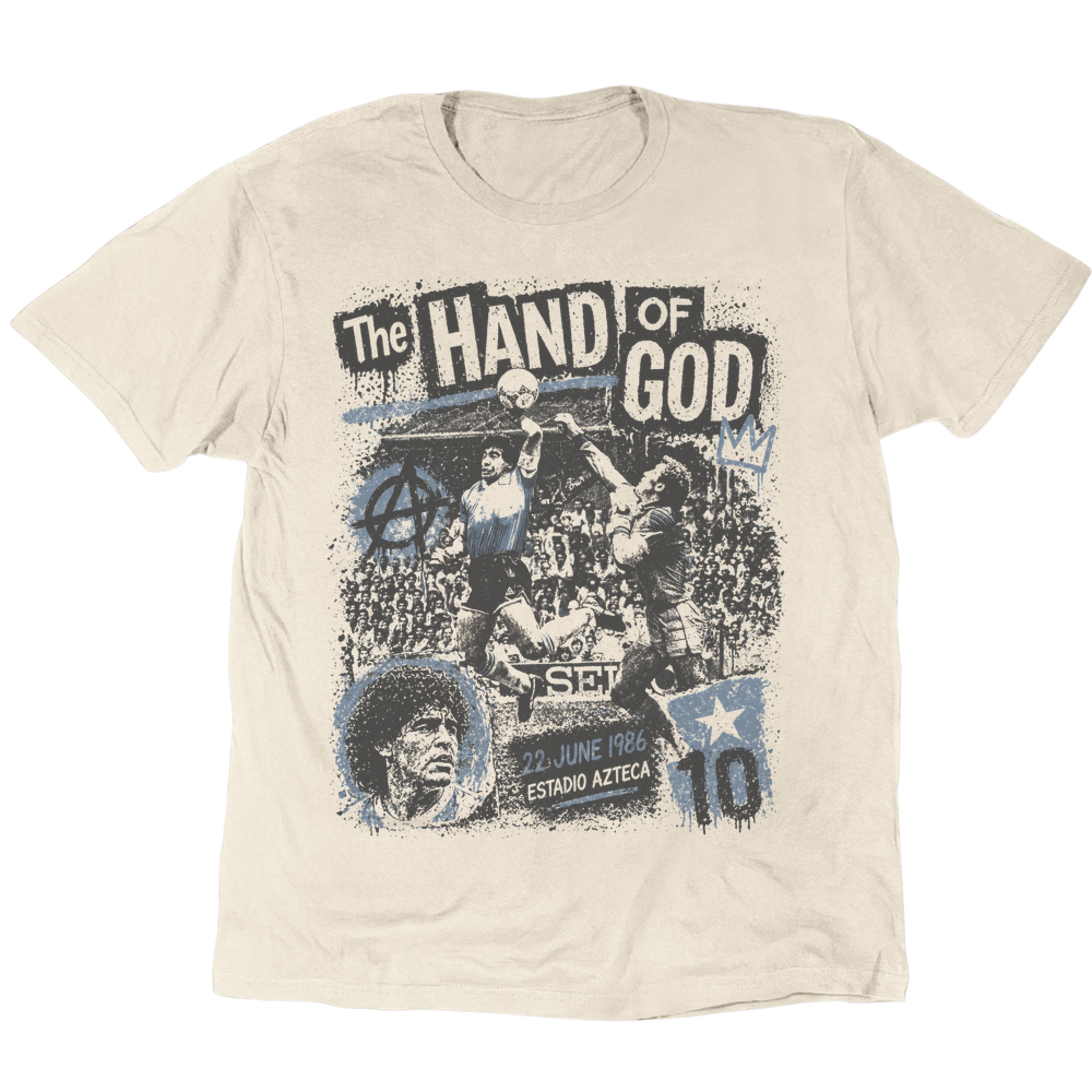 Maradona The Hand Of God 22 June 1986 T-Shirt - Sand