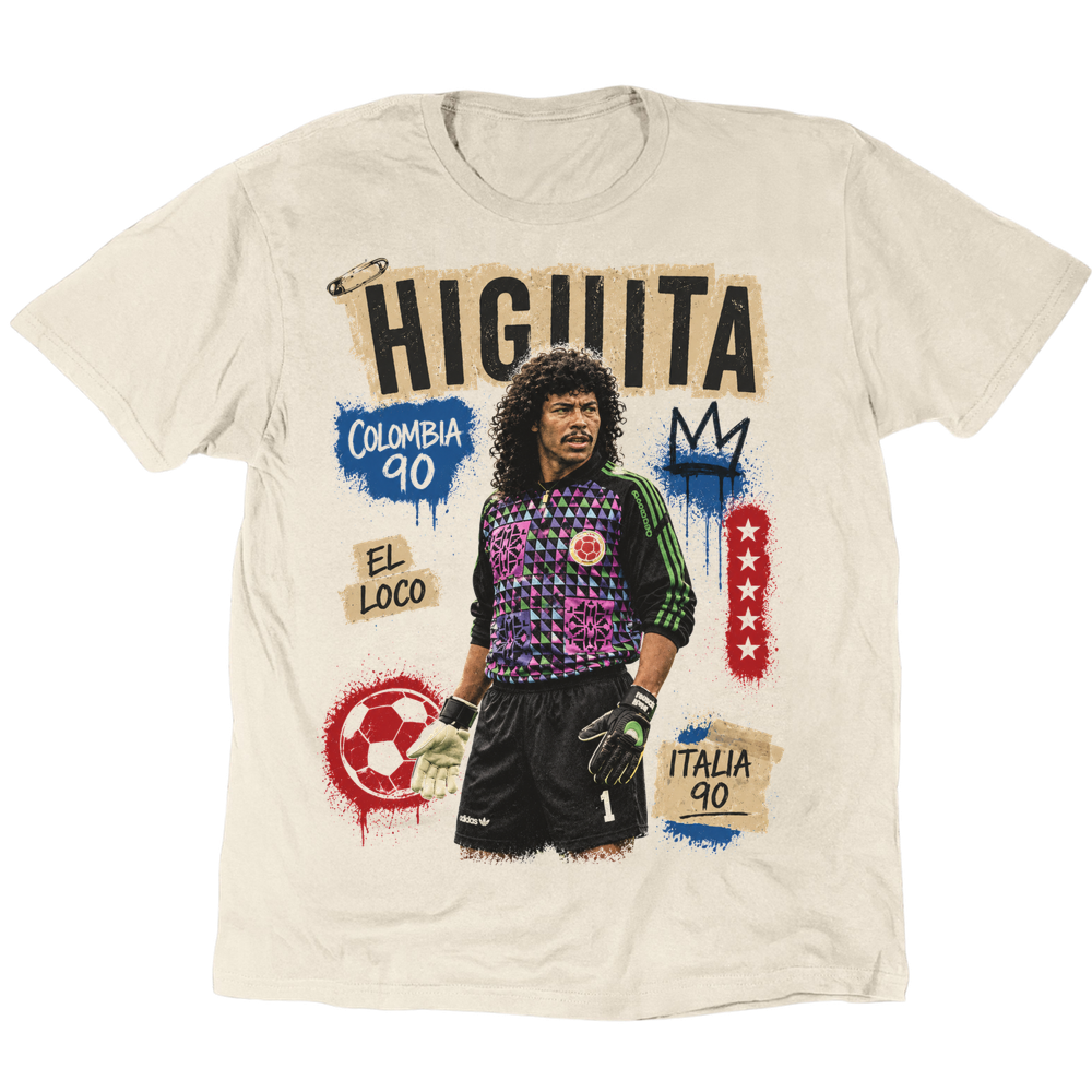 Rene Higuita 1990 T-Shirt - Sand