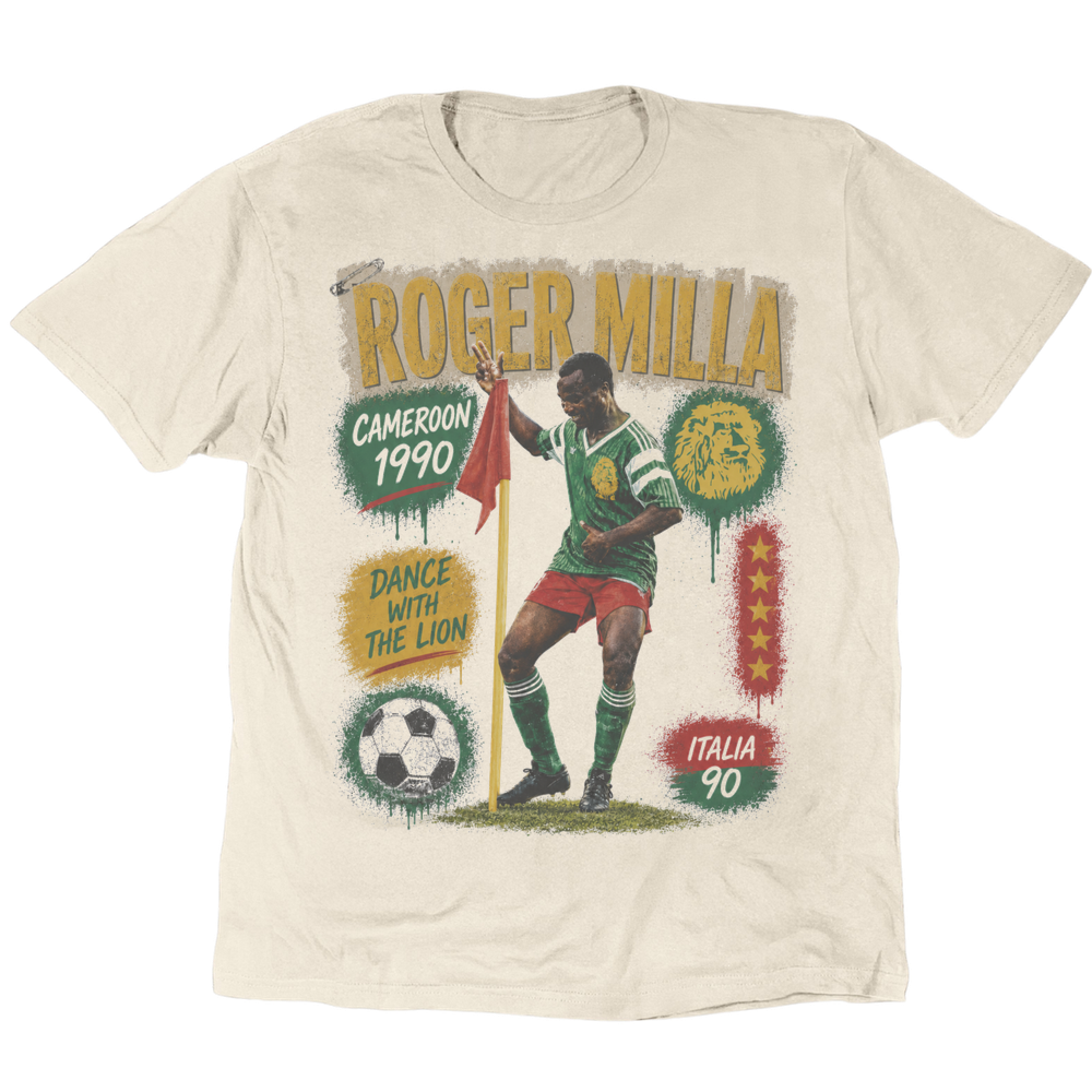Roger Milla Dance With The Lion T-Shirt - Sand