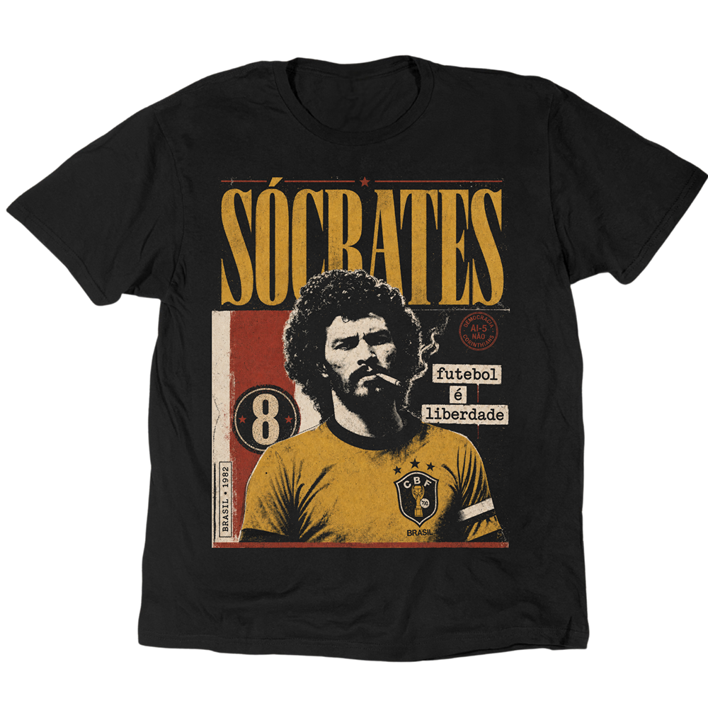 Sócrates Brasil 1982 Futebol é Liberdade T-Shirt