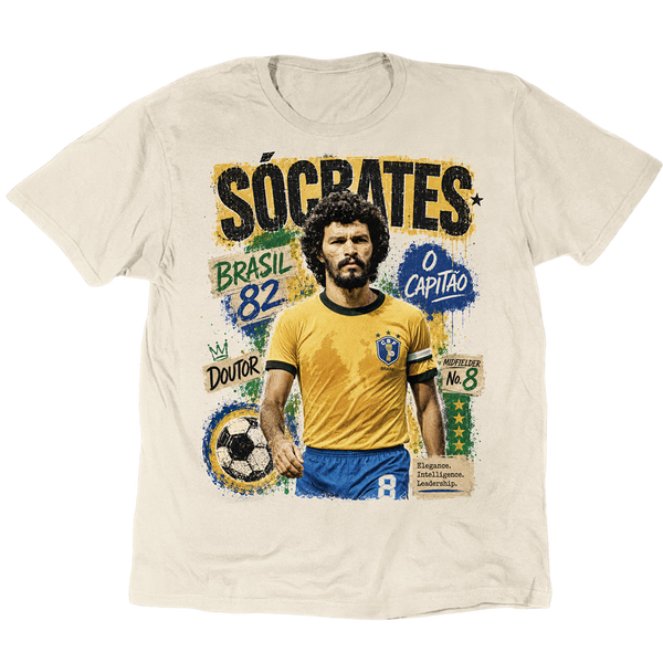 Sócrates O Capitão T-Shirt – Retro 90 Originals