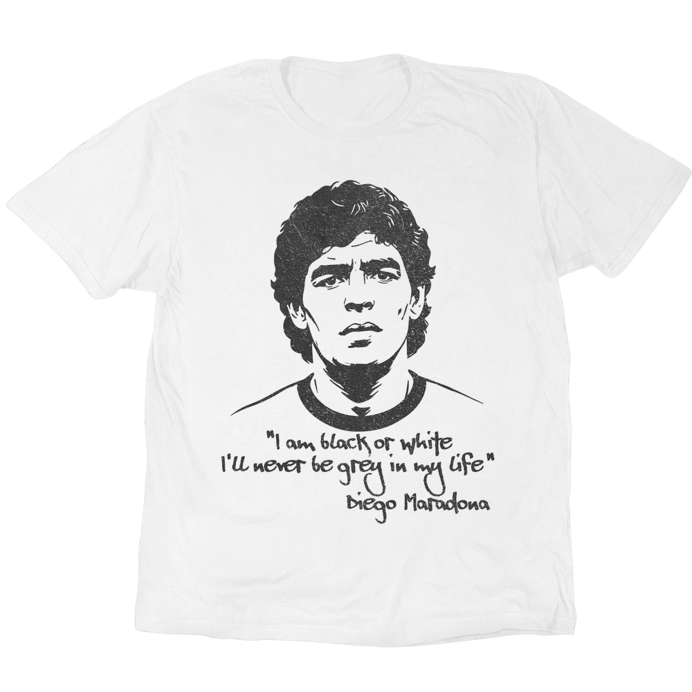 Maradona Black Or White T-Shirt - White