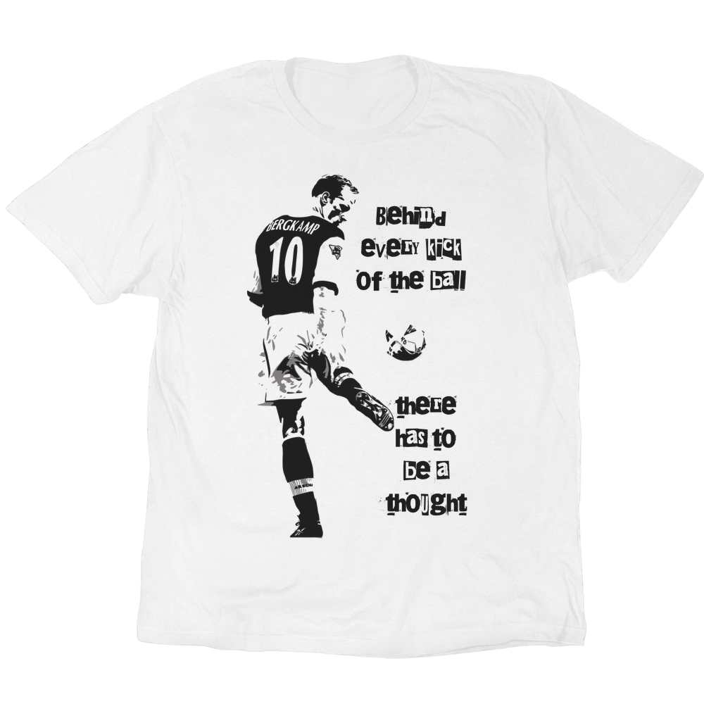 Dennis Bergkamp Behind Every Kick T-Shirt - White