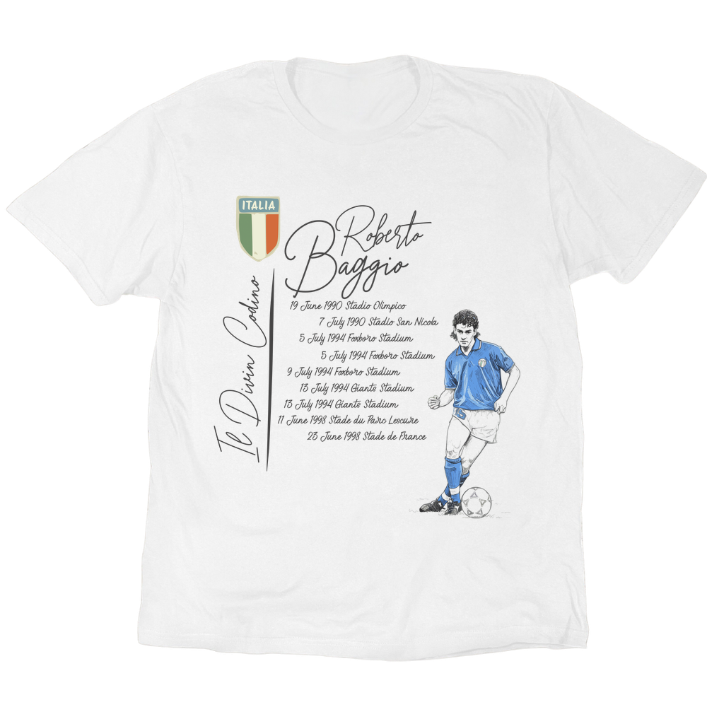 Baggio World Cup Goals T-Shirt - White