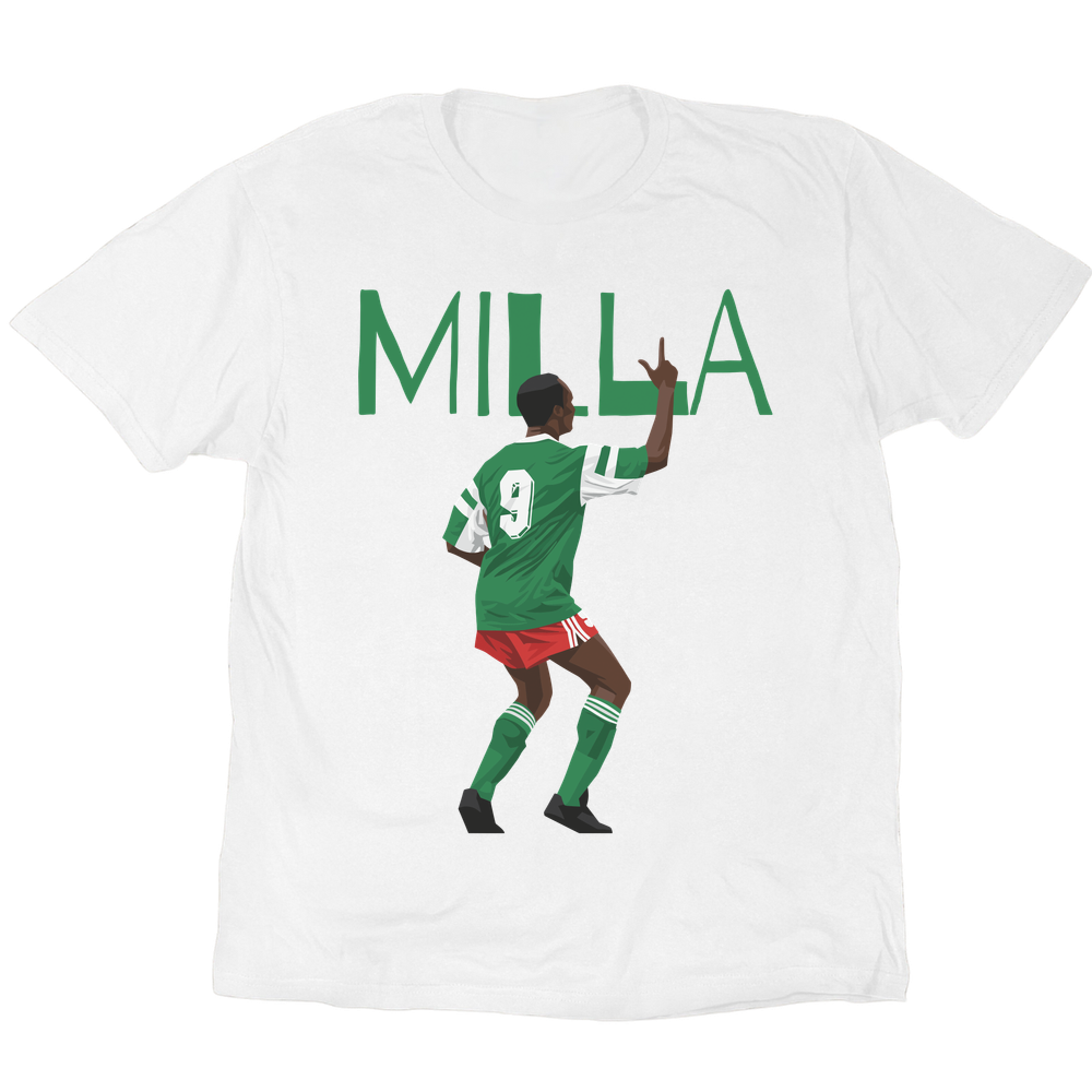 Roger Milla Celebration T-Shirt - White