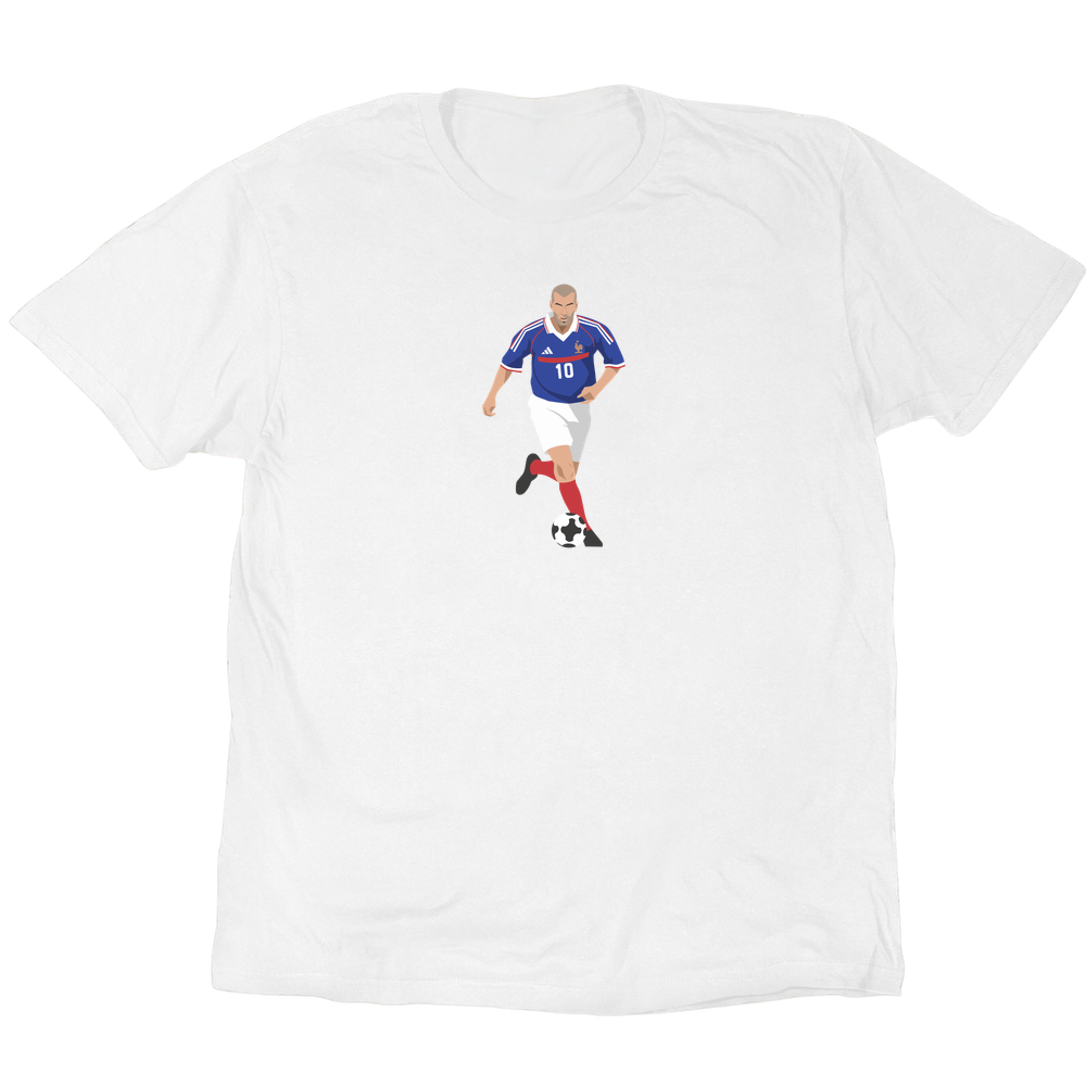 Icons Illustrated Zinedine Zidane T-Shirt - White