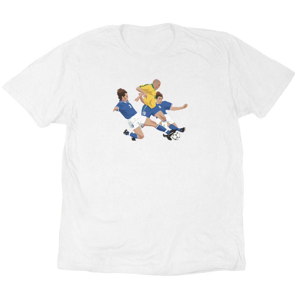 Icons Illustrated Ronaldo V Maldini And Cannavaro T-Shirt - White