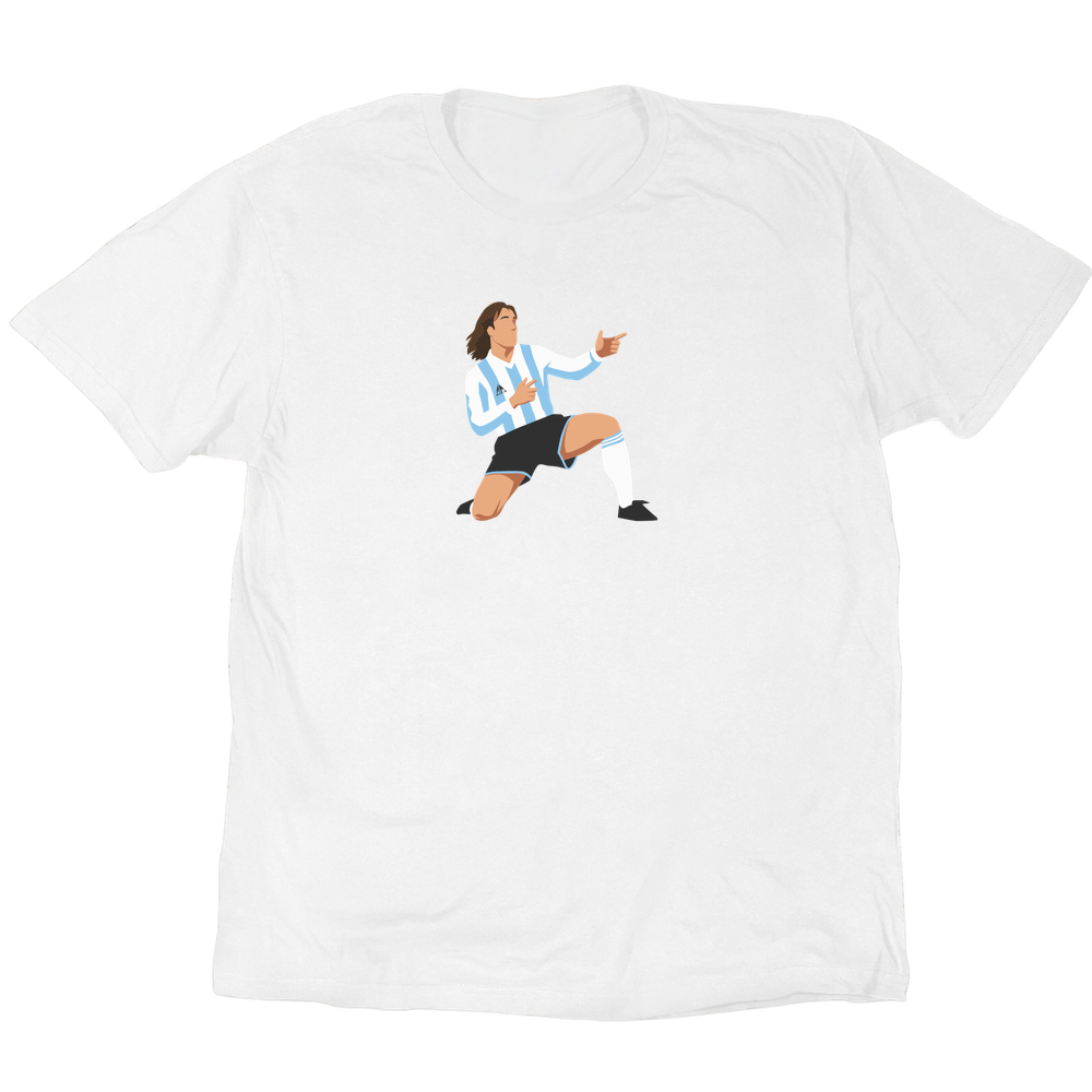 Icons Illustrated Batistuta T-Shirt - White