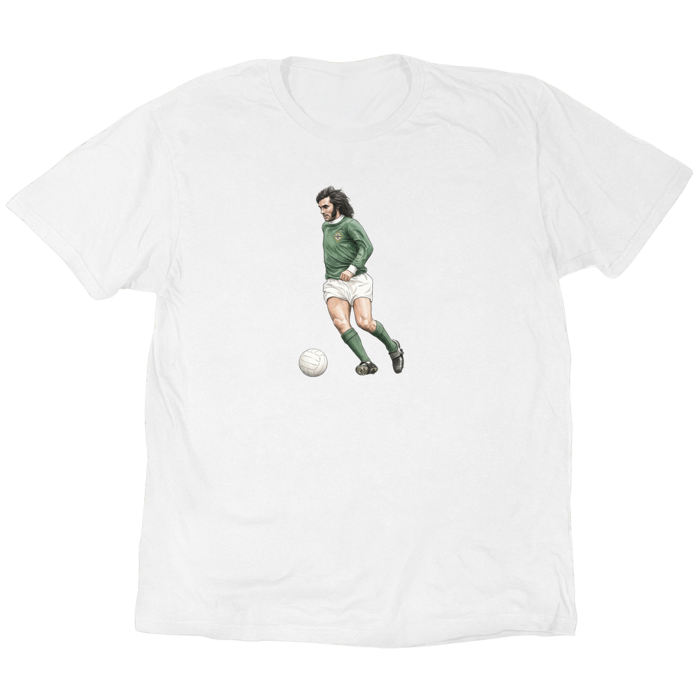 George Best Green And White T-Shirt - White