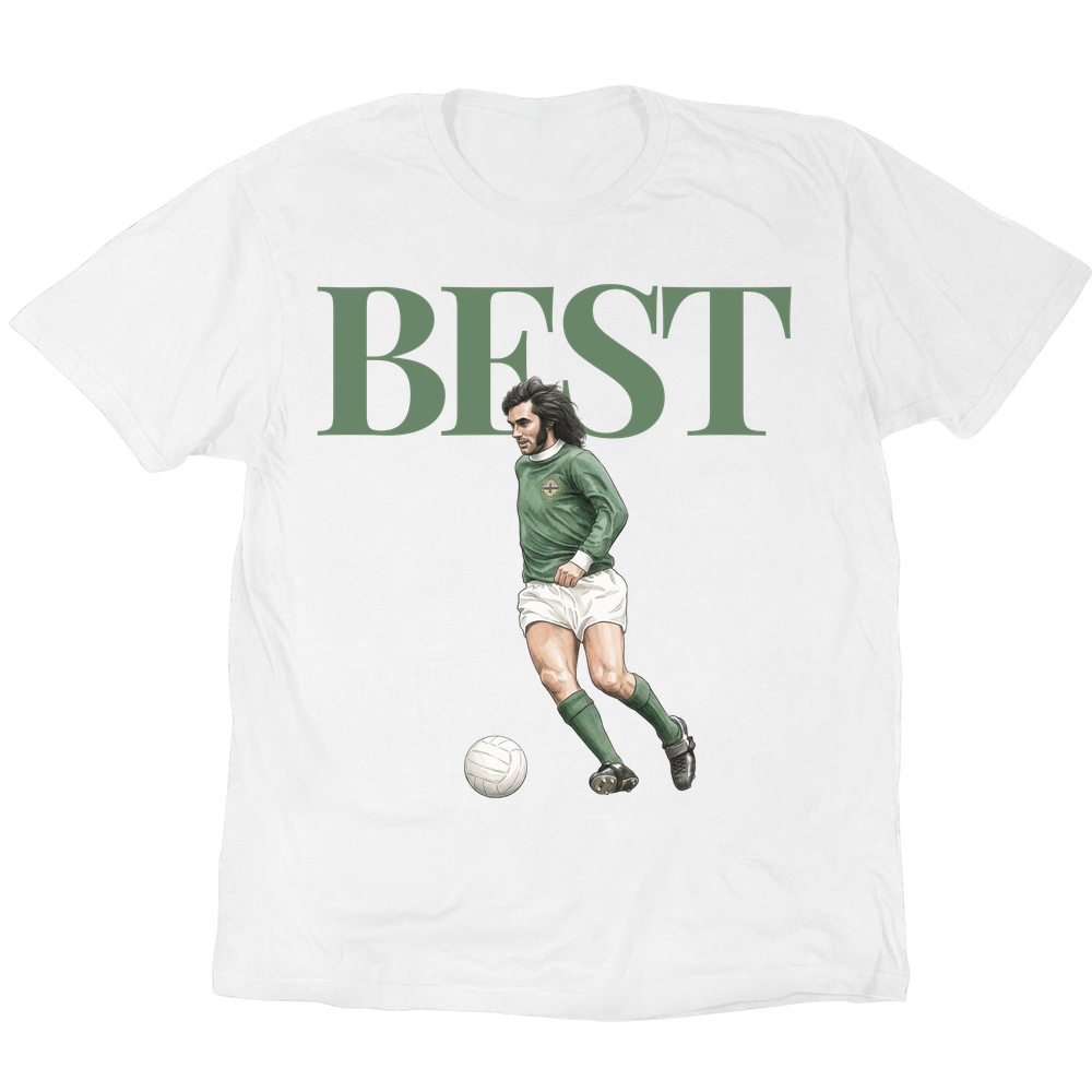George Best Northern Ireland T-Shirt - White