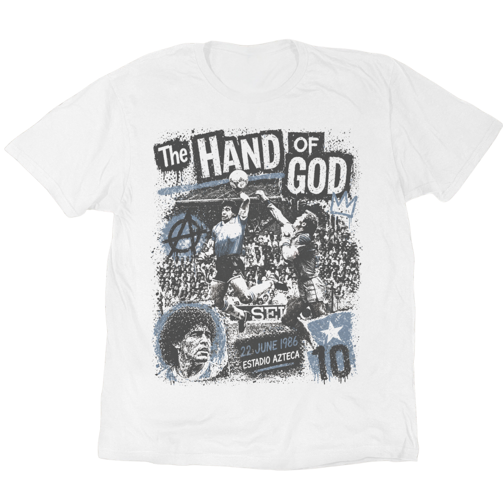 Maradona The Hand Of God 22 June 1986 T-Shirt - White