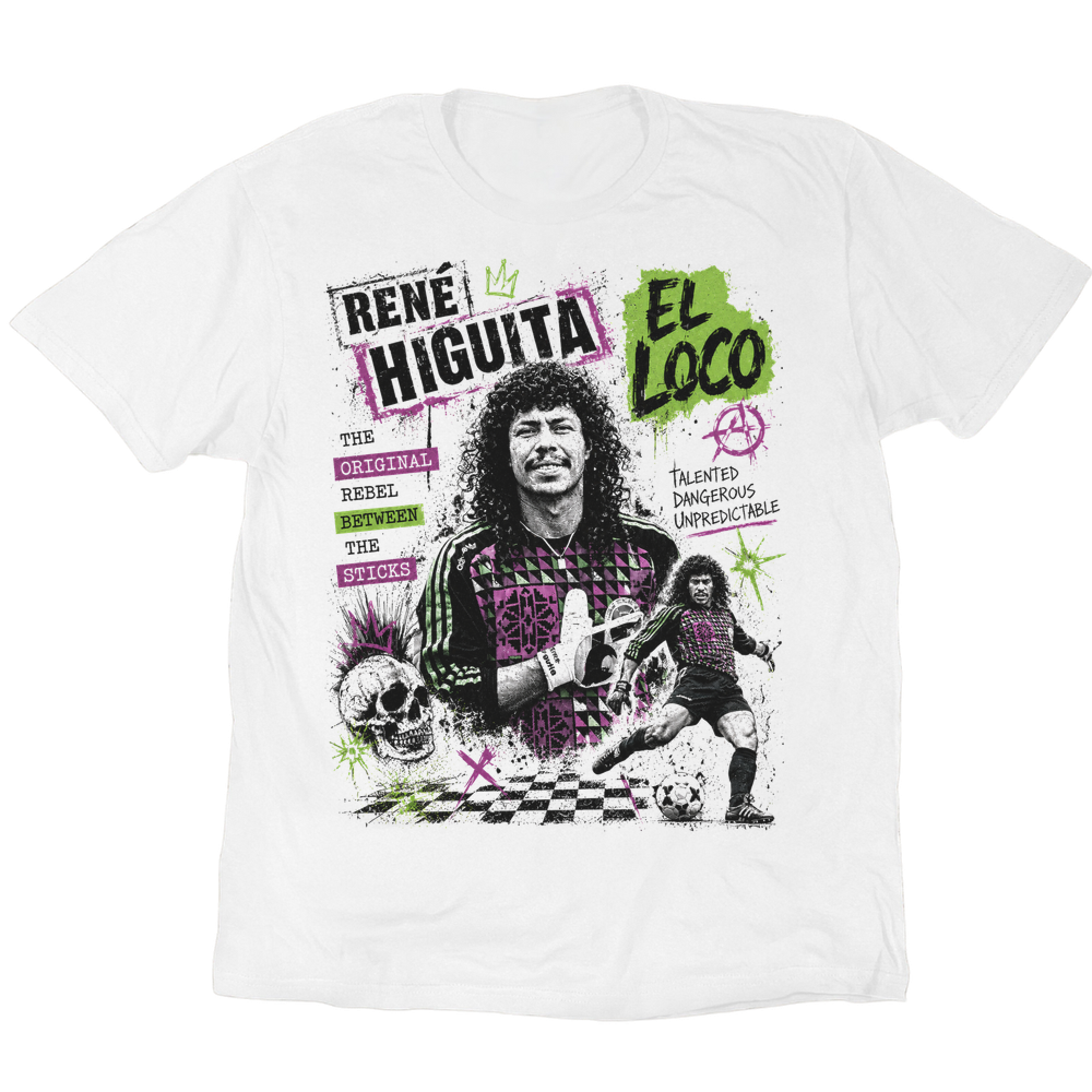 Rene Higuita El Loco 1990 T-Shirt - White